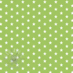 Bomullstyg Petit stars lime