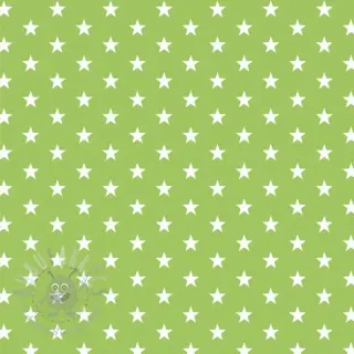 Bomullstyg Petit stars lime