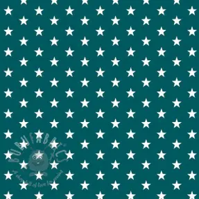 Bomullstyg Petit stars petrol