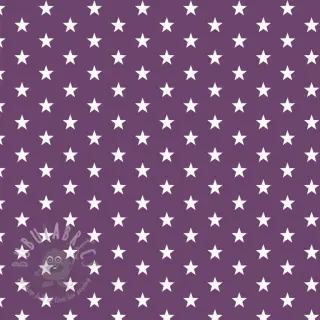 Bomullstyg Petit stars purple