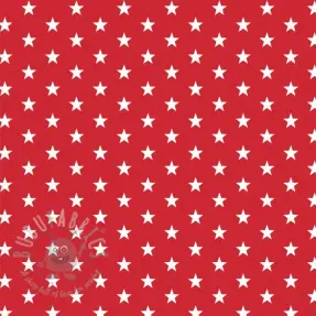 Bomullstyg Petit stars red