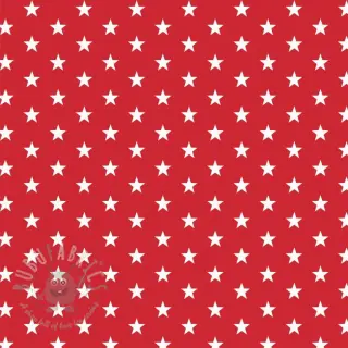 Bomullstyg Petit stars red