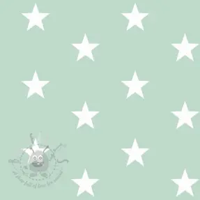 Bavlnená látka Stars mint