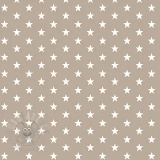 Bomullstyg Petit stars sand