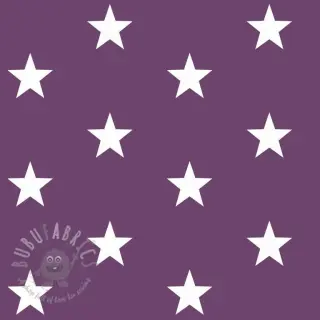 Bomullstyg Stars purple
