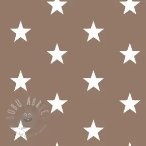 Bomullstyg Stars taupe