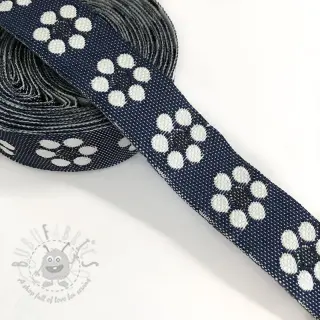 Band Jeans flowers dark blue