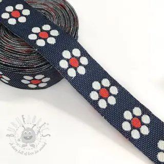 Band Jeans flowers red