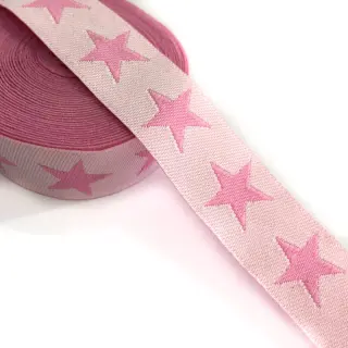 Stuha Stars light pink/pink