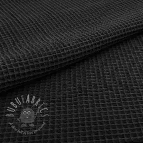 Bomull med vaffelbindning black