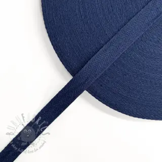 Kypertband bomulls 15 mm dark blue