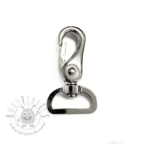 Metallkarbinhake 25 mm silver