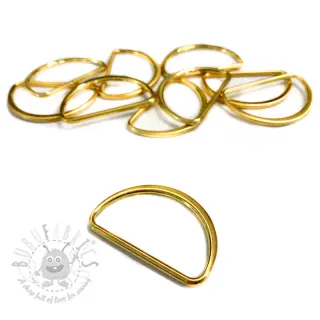 Halvring 25 mm gold