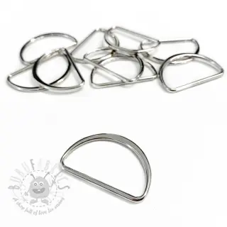 Halvring 25 mm silver