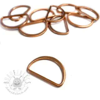 Halvring 25 mm copper