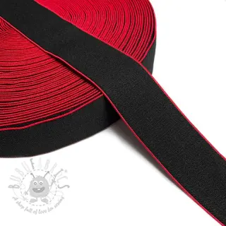 Slätt resårband 4 cm Rim red