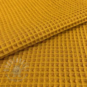 Bomull med vaffelbindning ochre