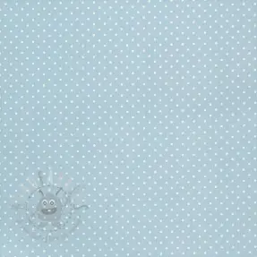 Bomullstyg Petit dots light blue