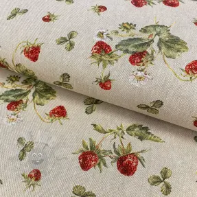 Dekorationstyg Linenlook Wild strawberries