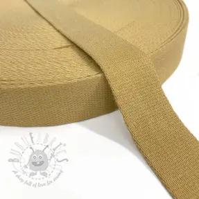 Gjordband bomull 4 cm camel