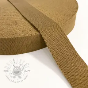 Gjordband bomull 4 cm brown