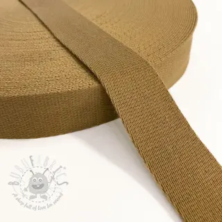 Gjordband bomull 4 cm brown
