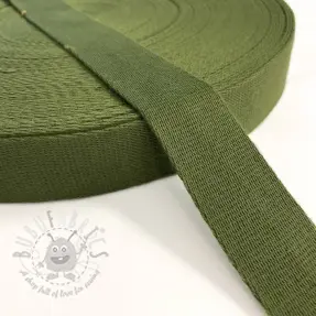 Gjordband bomull 4 cm olive green