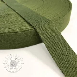 Gjordband bomull 4 cm olive green