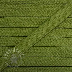 Bomullssnöre platt 13 mm olive green