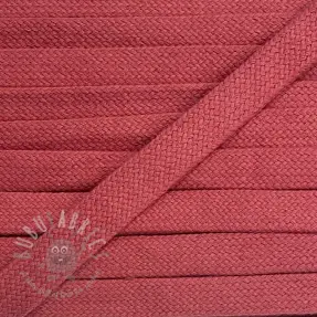 Bomullssnöre platt 13 mm coral