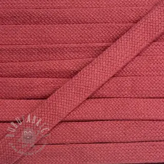 Bomullssnöre platt 13 mm coral