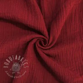 Dubbelgasväv/muslin bordeaux ORGANIC