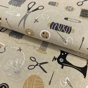 Dekorationstyg Linenlook Sewing atelier