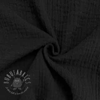 Dubbelgasväv/muslin black