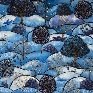 Dekorationstyg Forest hill winter digital print