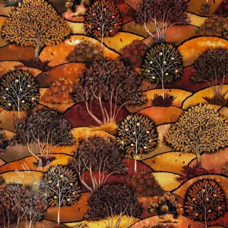 Dekorationstyg Forest hill autumn digital print