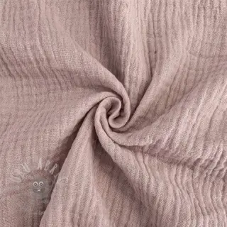 Dubbelgasväv/muslin old rose