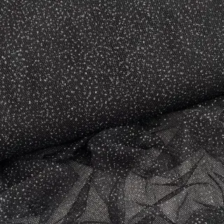 Tyl na TUTU ROYAL SPARKLE black silver