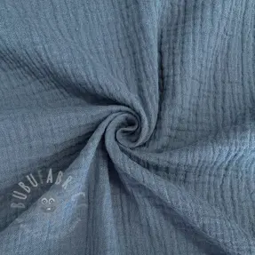 Dubbelgasväv/muslin jeans blue