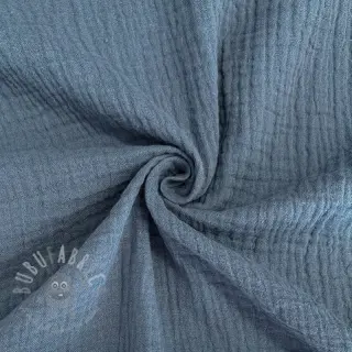 Dubbelgasväv/muslin jeans blue