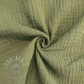 Dubbelgasväv/muslin moss green