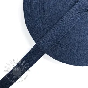 Kypertband bomulls 25 mm dark blue