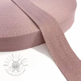 Gjordband bomull 4 cm washed pink