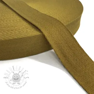 Gjordband bomull 4 cm golden brown