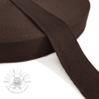 Gjordband bomull 4 cm dark mocha