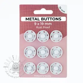Tryckknapp METAL 19 mm off white