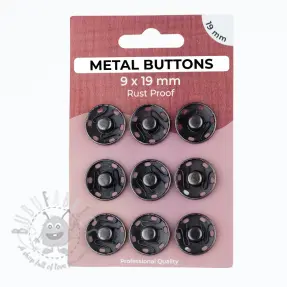 Tryckknapp METAL 19 mm anthracite