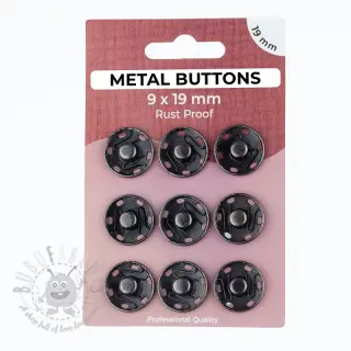 Tryckknapp METAL 19 mm anthracite