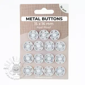 Tryckknapp METAL 16 mm off white