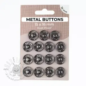 Tryckknapp METAL 16 mm anthracite